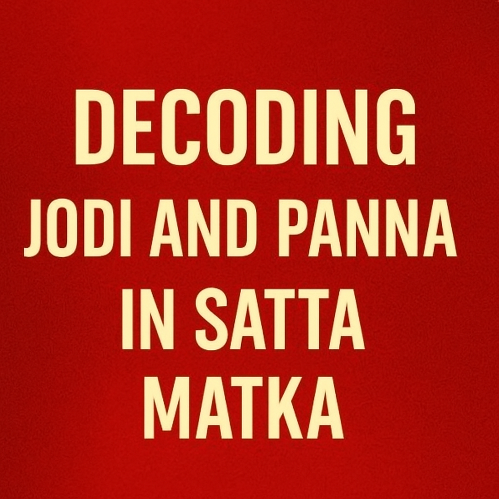 Decoding Jodi and Panna: Understanding the Language of Satta Matka